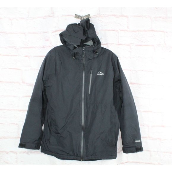 L.L. Bean Other - LL Bean Wildcat Waterproof Insulated Black Polyester Hooded Jacket Size M